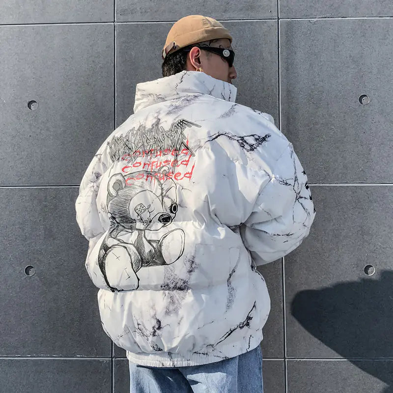 Winter Streetwear Thick Cotton Jacket for Men